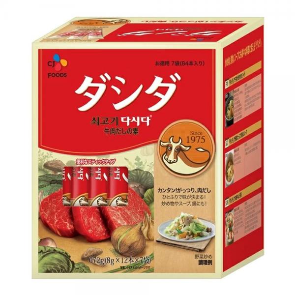  CJジャパン 牛肉ダシダ スティック 顆粒 1箱 12本入 × 7袋 計84本 セット