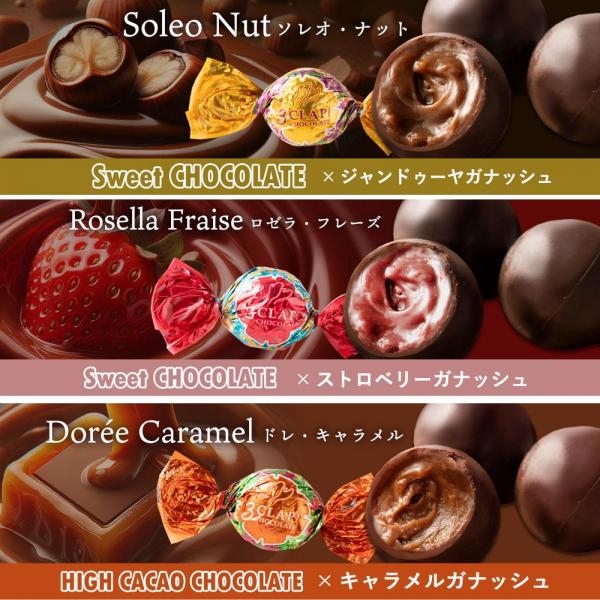 チョコレート チョコ 3CLAP！ CHOCOLATE Happyセット 20個入 （ 全5種類/各4個 ） ［ 送料無料 かわいい スリークラップ チョコレート スイーツ 本格クーベルチュール使用 ］ バレンタイン チョコ バレンタインチョコレート 個包装 子供 2024 かわいい おしゃれ ギフト