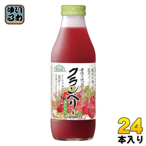 マルカイ 順造選 クランベリー 500ml 瓶 24本 （12本入×2 まとめ買い） 果汁飲料