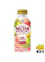 伊藤園 不二家ネクター スパークリング 白桃&ラ・フランス 380ml ボトル缶 48本 (24本入×2 まとめ買い) 炭酸飲料 果汁飲料 NECTAR 桃 期間限定