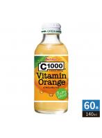 ハウスウェルネス C1000 ビタミンオレンジ 140ml 瓶 60本 （30本入×2 まとめ買い） 炭酸飲料 ビタミンC 補給 オレンジ果汁