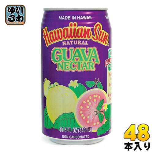 ハワイアンサン グアバネクター 340ml 缶 48本 （24本入×2 まとめ買い）