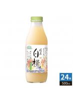 マルカイ 順造選 国産白桃 500ml 瓶 24本 （12本入×2 まとめ買い） 果汁飲料 桃ジュース