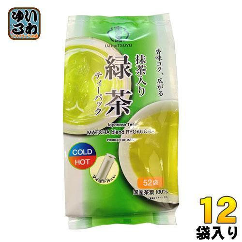 宇治の露 抹茶入り緑茶 ティーパック 52バック 12袋入