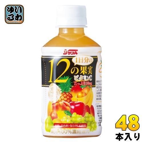 サンA 1日分の12の果実 240ml ペットボトル 48本 （24本入×2 まとめ買い） 果汁飲料