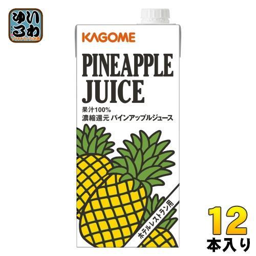カゴメ パインアップルジュース ホテルレストラン用 1L 紙パック 12本 （6本入×2 まとめ買い）