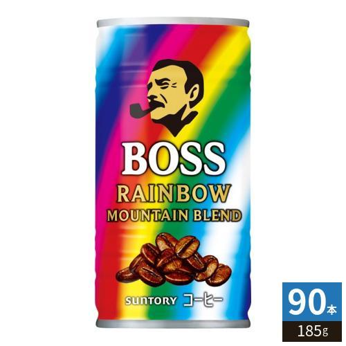 サントリー BOSS ボス レインボーマウンテンブレンド 185g 缶 90本 （30本入×3 まとめ買い） 缶コーヒー 珈琲 コーヒー飲料