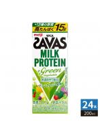 明治 ザバス ミルクプロテイン プラスグリーンベジタブル 200ml 紙パック 24本入 MILK PROTEIN 高たんぱく グリーンスムージー風味 常温保存可能