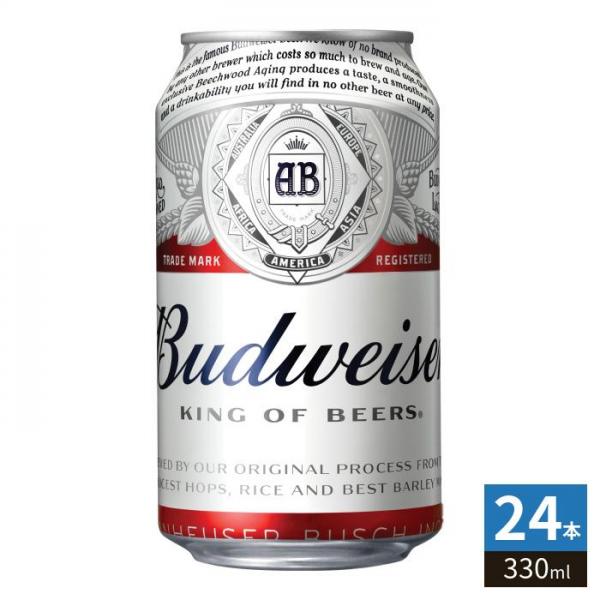 アンハイザー・ブッシュ・インベブ バドワイザー 330ml 缶 24本入 ビール 缶ビール アルコール飲料 4,880円