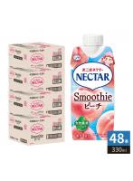伊藤園 不二家ネクター スムージーピーチ 330ml 紙パック 48本 （12本入×4 まとめ買い） 果汁飲料 NECTAR 桃 食物繊維