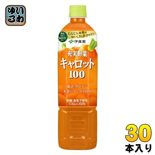 伊藤園 充実野菜 キャロット100 740g ペットボトル 30本 （15本入×2 まとめ買い） 野菜ジュース 朱衣にんじん
