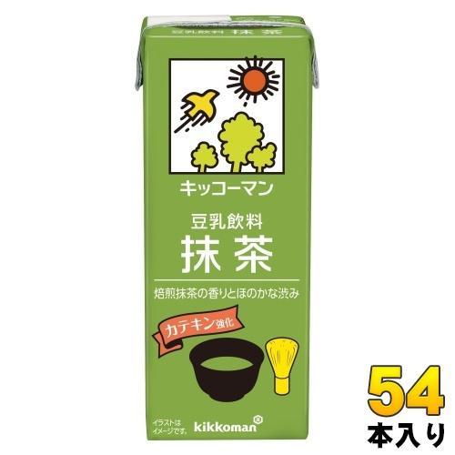 キッコーマン 豆乳飲料 抹茶 200ml 紙パック 54本 （18本入×3 まとめ買い） ダイズ イソフラボン