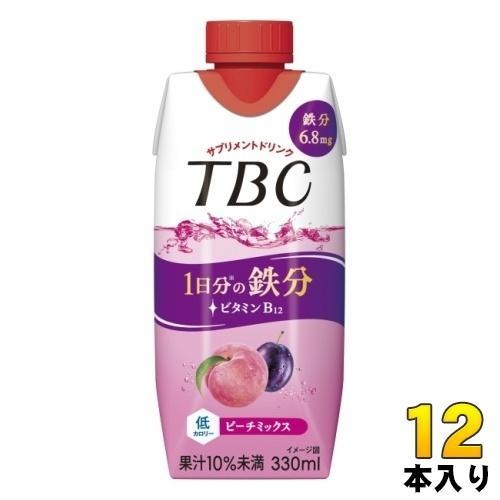 森永乳業 TBC 1日分の鉄分 ピーチミックス 330ml 紙パック 12本入 鉄分 サプリ ピーチ