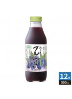 マルカイ 順造選 ブルーベリー 500ml 瓶 12本入 果汁飲料 ブルーベリージュース