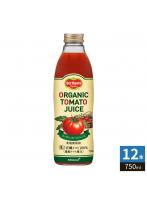 デルモンテ オーガニックトマトジュース 750ml 瓶 12本 （6本入×2 まとめ買い） 食塩無添加 とまとじゅーす 有機トマト