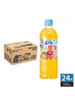 サントリー 天然水 きりっと果実 オレンジ＆マンゴー 冷凍兼用 590ml ペットボトル 24本入 冷凍可能 熱中症対策 水分補給 果汁飲料