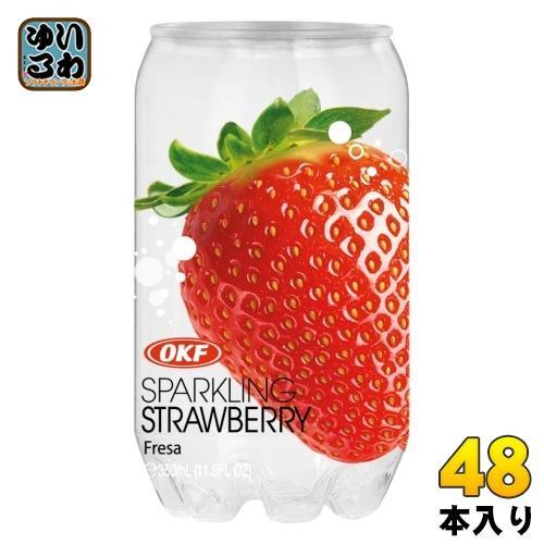 OKF クリアスパークリング いちご 350ml クリア缶 48本 （24本入×2 まとめ買い）