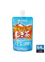 伊藤園 健康ミネラルむぎ茶 アイススラリー 120g パウチ 64個 （16個入×4 まとめ買い） ICE SLURRY カフェインゼロ 凍らせて飲む 麦茶 スパウトパウチ