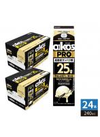 ダノンジャパン オイコスPRO プロテインドリンク 高吸収タンパク質25g リッチバニラ風味 240ml 紙パック 24本 （12本入×2 まとめ買い） oikos プロテイン 乳飲料 脂肪ゼロ 砂糖不使用 必須アミノ酸