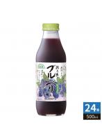 マルカイ 順造選 ブルーベリー 500ml 瓶 24本 （12本入×2 まとめ買い） 果汁飲料 ブルーベリージュース