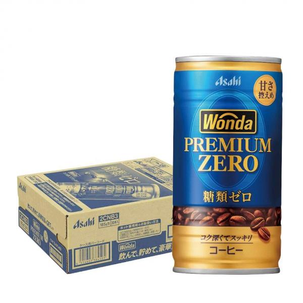 アサヒ WONDA ワンダ プレミアムゼロ 185ml×30本/1ケース 【ご注文は3ケースまで同梱可能】
