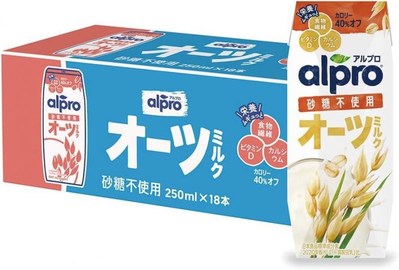 アルプロ たっぷり食物繊維 オーツミルク オーツミルク 砂糖不使用 250ml×2ケース/36本