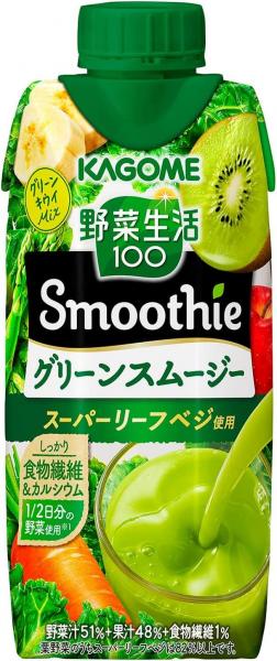 KAGOME カゴメ 野菜生活100 Smoothie グリーンスムージー Mix 330ml×36本 （3ケース） 5,058円