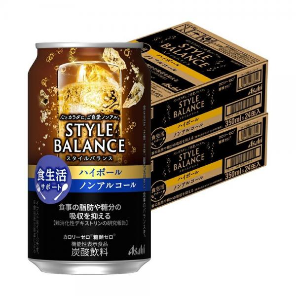 アサヒ スタイルバランスプラス 食生活サポート ハイボール ノンアルコール 350ml×2ケース/48本