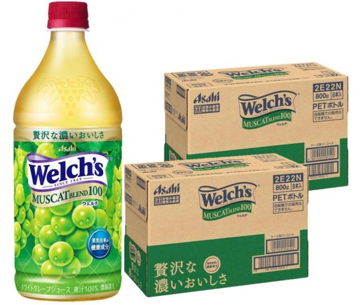 アサヒ飲料 Welch’s ウェルチ マスカットブレンド100:800ml×2ケース/16本