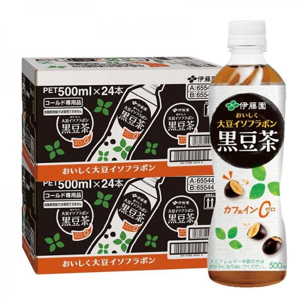 伊藤園 黒豆茶 おいしく大豆イソフラボン 500ml×2ケース/48本 5,409円