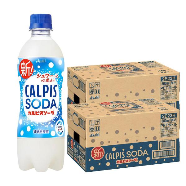 【2ケースセット】アサヒ カルピス カルピスソーダ 500ml×48本（2ケース）