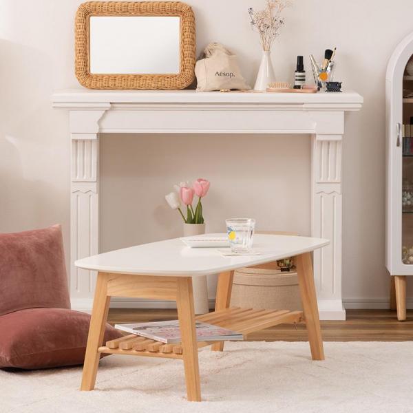 東谷 棚付フォールディングテーブル 幅90cm TAP-004 ホワイト