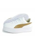 プーマ PUMA スニーカー レディース 厚底 ウィメンズ コート ラリー スカイ メタル 405077_01 プーマホワイト/ゴールド COURTLALLY SKY METAL