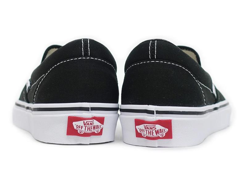 24cm バンズ VANS スニーカー メンズ レディース クラシック スリッポン VN000EYEBLK ブラック Classic Slip-On 黒 定番  海外企画 スケートボード