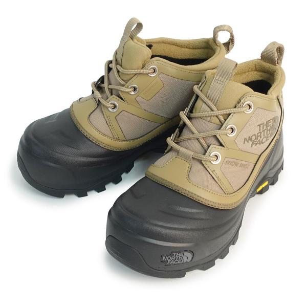 27cm ノースフェイス THE NORTH FACE  ブーツ スノーショット ミッド ウォータープルーフ アークティックグリップ NF52583 CK クラシックカーキ×ブラック