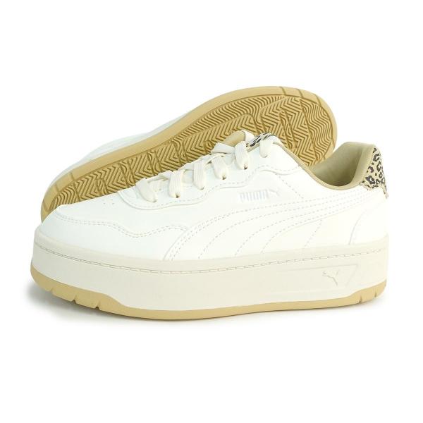 プーマ PUMA スニーカー レディース 厚底 ウィメンズ コート ラリー スカイ レオ 2 405076_01 ウォームホワイト COURTLALLY SKY LEO2