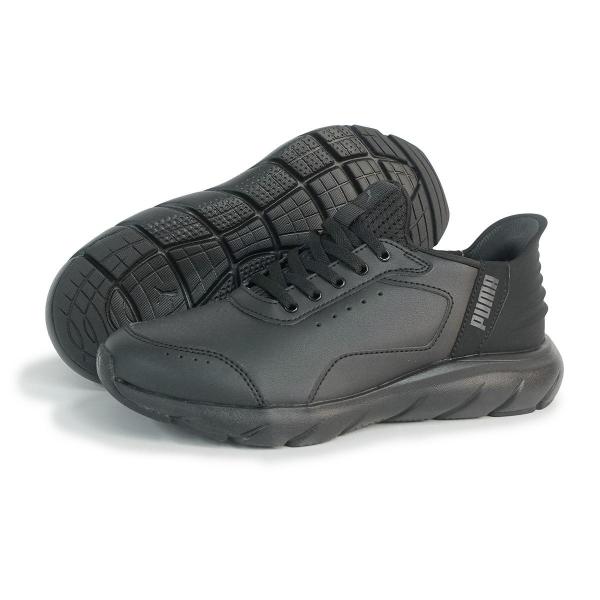22cm プーマ PUMA スニーカー スリッポン メンズ レディース ソフトライド フレックス LSL イーズイン ワイド スニーカー 313769_01 プーマブラック