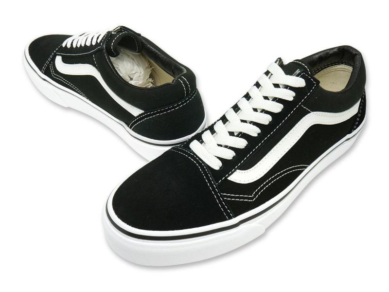 25.5cm バンズ VANS スニーカー オールド スクール ブラック/ホワイト VN000D3HY28 黒 Old Skool メンズ レディース 海外企画 定番 ヴァンズ