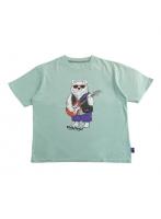 ペンフィールド Penfield Tシャツ 半袖 メンズ エレキクマ 抜染 プリント  M L XL ライトグリーン M