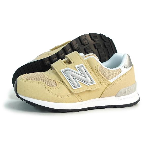 20cm ニューバランス キッズ new balance スニーカー 子供靴 P313 6L4 ベージュ W 通学 小学生 セール マジックテープ プレゼント 入園祝 幼稚園 保育園