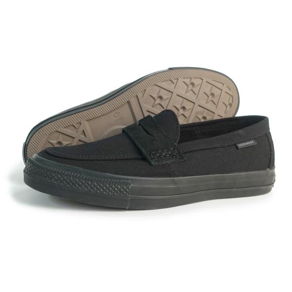 24.0cm（5.0US inch） コンバース CONVERSE メンズ レディース ローファー スニーカー  CXP LOAFER ブラックモノクローム 黒