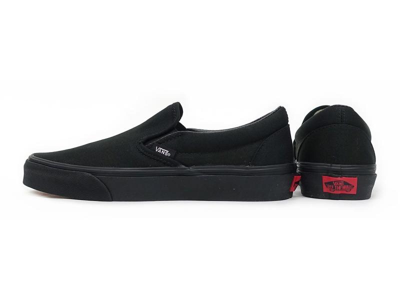 25cm バンズ VANS スニーカー メンズ レディース クラシック スリッポン VN000EYEBKA ブラック/ブラック Classic Slip-On 黒 定番 靴  海外企画