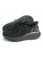 22.5cm SKECHERS スケッチャーズ スニーカー レディース スリップインズ ボブス スポート B ラブ トゥルー デライト 117617 BBK ブラック BOBS B LOVE