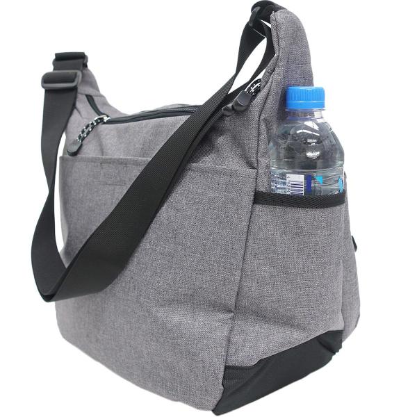 アウトドアプロダクツ OUTDOOR PRODUCTS ショルダーバッグ 大容量 メンズ レディース ロゴテープ 通勤 通学 杢グレー（ラベルタイプ）