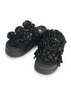 24.0cm（6.0USinch） コンバース CONVERSE サンダル 厚底 レディース チューイー フリル ブラック CHEWY FR