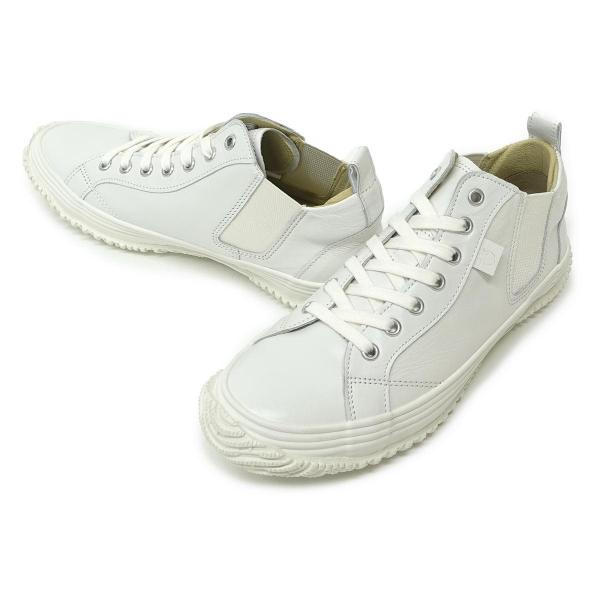 LL（27.5cm） SPINGLE スピングル スニーカー SP-442 ホワイト/ホワイト メンズ レディース 革 カンガルーレザー  定番 日本製 スピングルムーブ