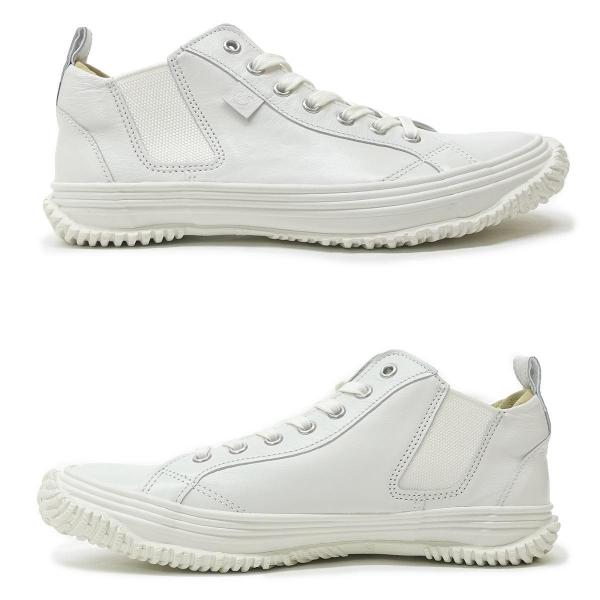 LL（27.5cm） SPINGLE スピングル スニーカー SP-442 ホワイト/ホワイト メンズ レディース 革 カンガルーレザー  定番 日本製 スピングルムーブ