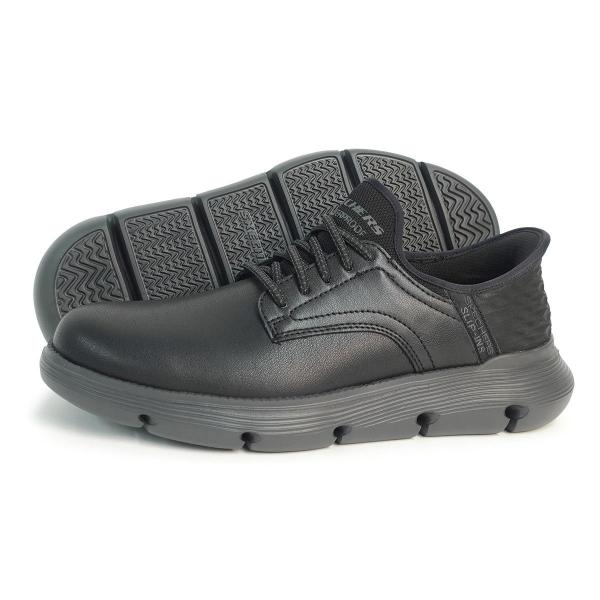 28.5cm SKECHERS スケッチャーズ スリッポン メンズ ハンズフリー スリップインズ ガルザ カーリン 205278 BBK ブラック GARZA CARLYN