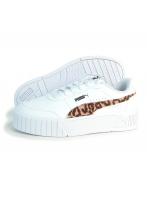 23.5cm プーマ PUMA スニーカー レディース 厚底 ウィメンズ キャリーナ ミア レオ 2 スニーカー ホワイト 407394_01 ヒョウ柄 CARINA MIA LEO 2