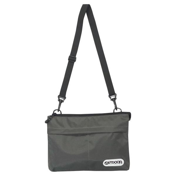 アウトドアプロダクツ ショルダーバッグ ソリッドスクエア サコッシュ メンズ レディース 5L グレー（ホワイトラベル）